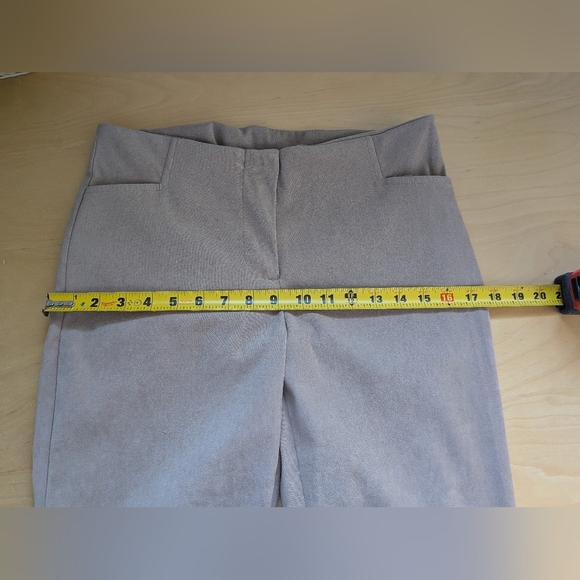 LE CHÂTEAU Vintage Y2K 2000 Flare Suede Effect Women Pants Size 11 Western Boho - Picture 11 of 14